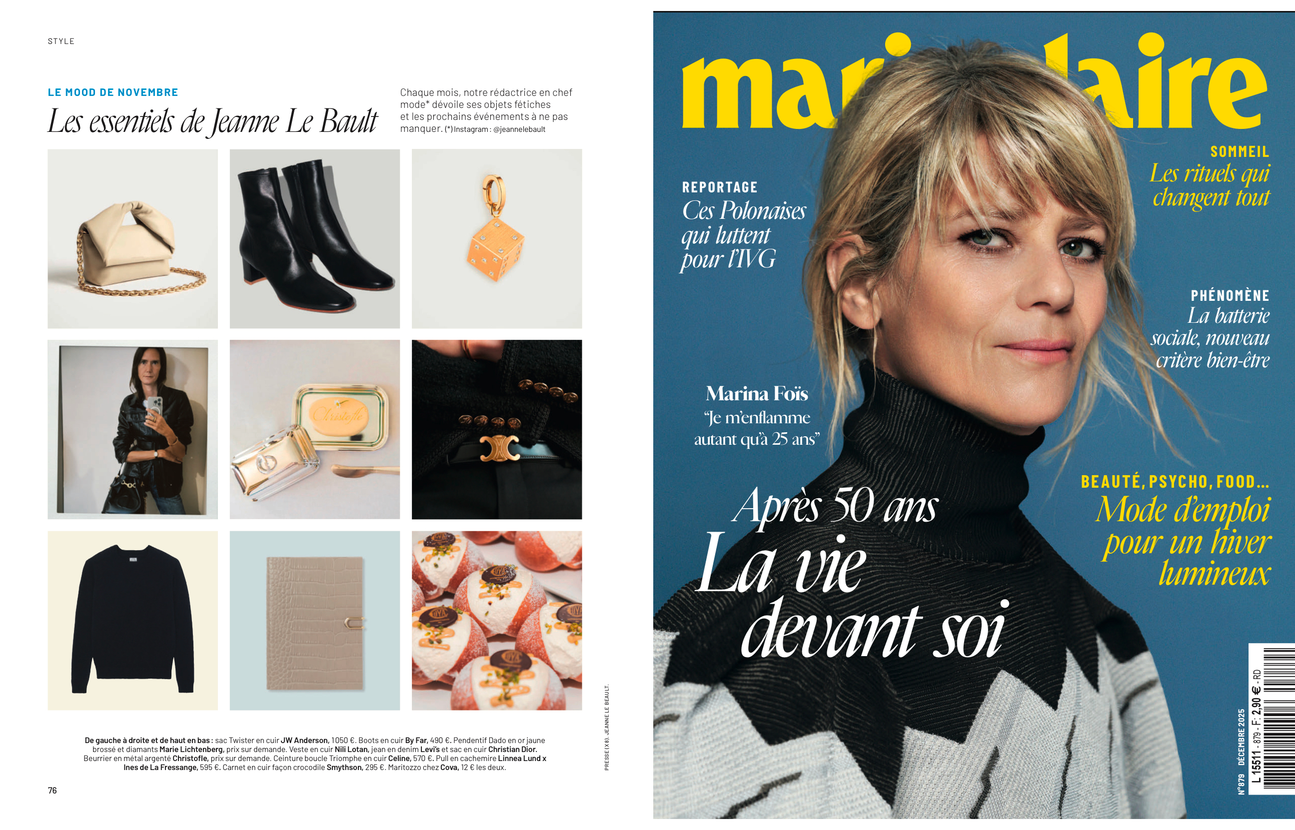 Linnea Lund x La Fressange dans Marie Claire