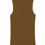 A bronze, round neck, sleeveless cashmere tank top | Amanda | Linnea Lund