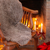 Big Curly Sheepskin color taupe for chair | Linnea Lund