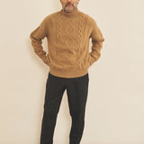 Brown macchiato men cashmere sweater - look | Bjorn | Linnea Lund