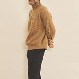 Brown macchiato men cashmere sweater - Side | Bjorn | Linnea Lund