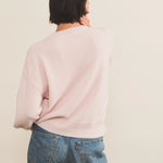 Cashmere cardigan women pale pink - back view | Gabriella | Linnea Lund