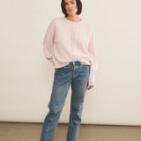 Cashmere cardigan women pale pink - look | Gabriella | Linnea Lund