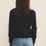 Midnight blue women cashmere cardigan - back view | Greta | Linnea Lund