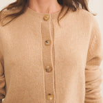 Cashmere cardigan women camel - focus | Greta | Linnea Lund