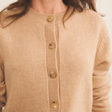 Cashmere cardigan women camel - focus | Greta | Linnea Lund