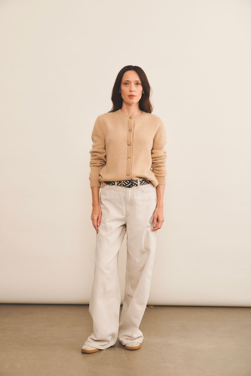Cashmere cardigan women camel - look | Greta | Linnea Lund