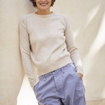 Cream light women cashmere sweater | Ines | Ines de la Fressange x Linnea Lund
