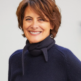 Navy blue cashmere sophie scarf bandana | Violette | Ines de la Fressange x Linnea Lund