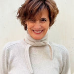 White cashmere sophie scarf bandana | Violette | Ines de la Fressange x Linnea Lund