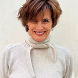 White cashmere sophie scarf bandana | Violette | Ines de la Fressange x Linnea Lund