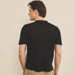 black cashmere tee shirt men - back view | Julius | Linnea Lund