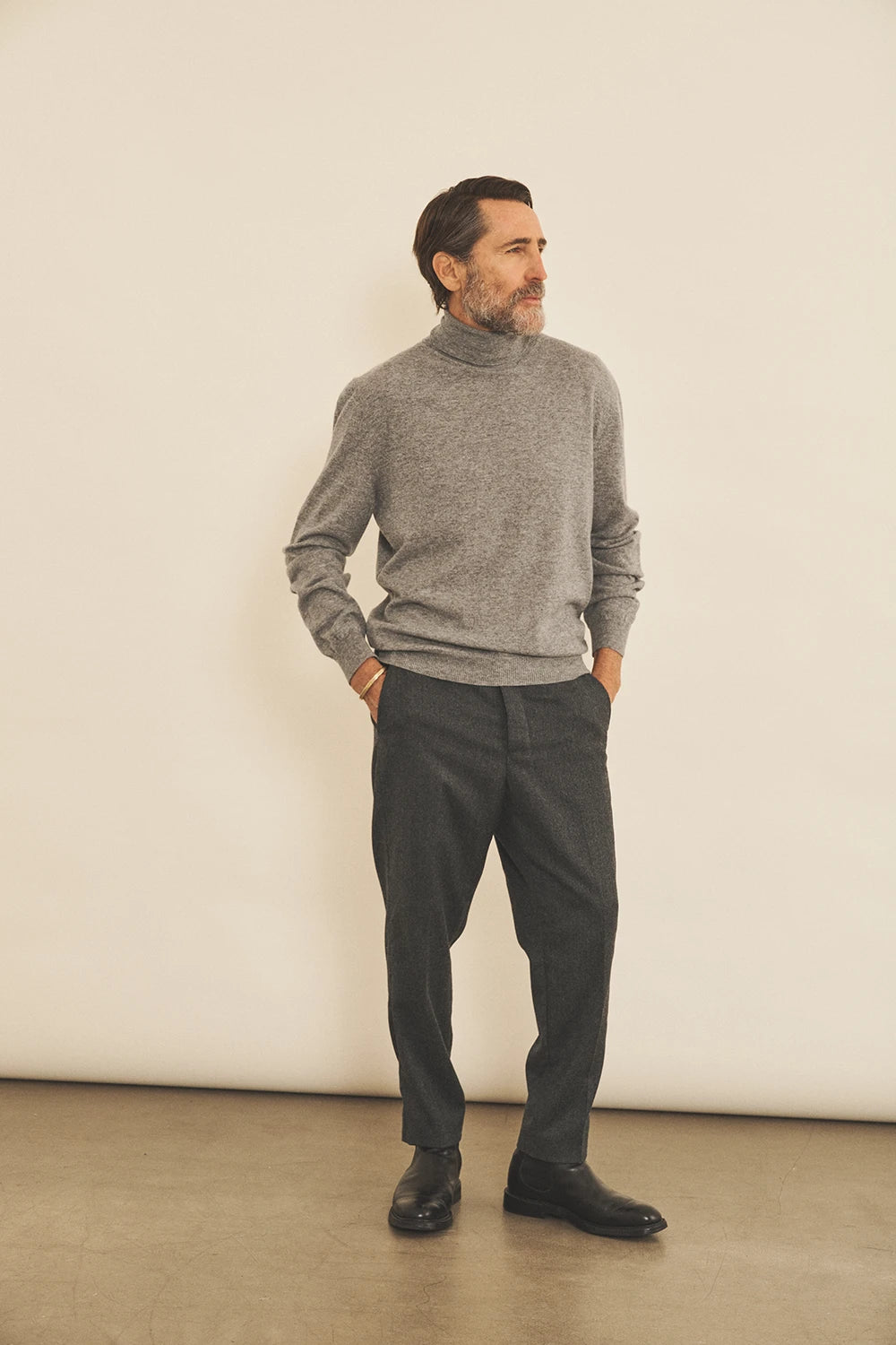 Grey men cashmere sweater - look | Jim | Linnea Lund