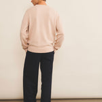Cashmere cardigan men powder - back view | Junior | Linnea Lund