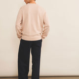 Cashmere cardigan men powder - back view | Junior | Linnea Lund