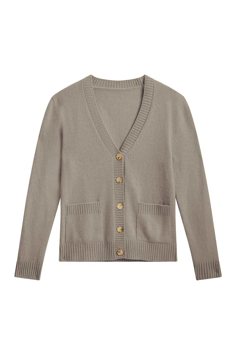 Greige cashmere cardigan men - packshot | Junior | Linnea Lund