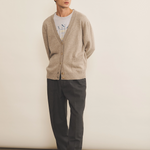 Greige cashmere cardigan men - look | Junior | Linnea Lund