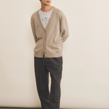 Greige cashmere cardigan men - look | Junior | Linnea Lund
