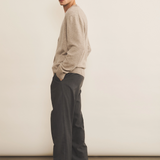 Greige cashmere cardigan men - side view | Junior | Linnea Lund