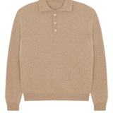 Light camel cashmere polo sweater men - packshot | Ralph | Linnea Lund