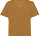 bronze color cashmere tee shirt women - packshot | Magnus | Linnea Lund
