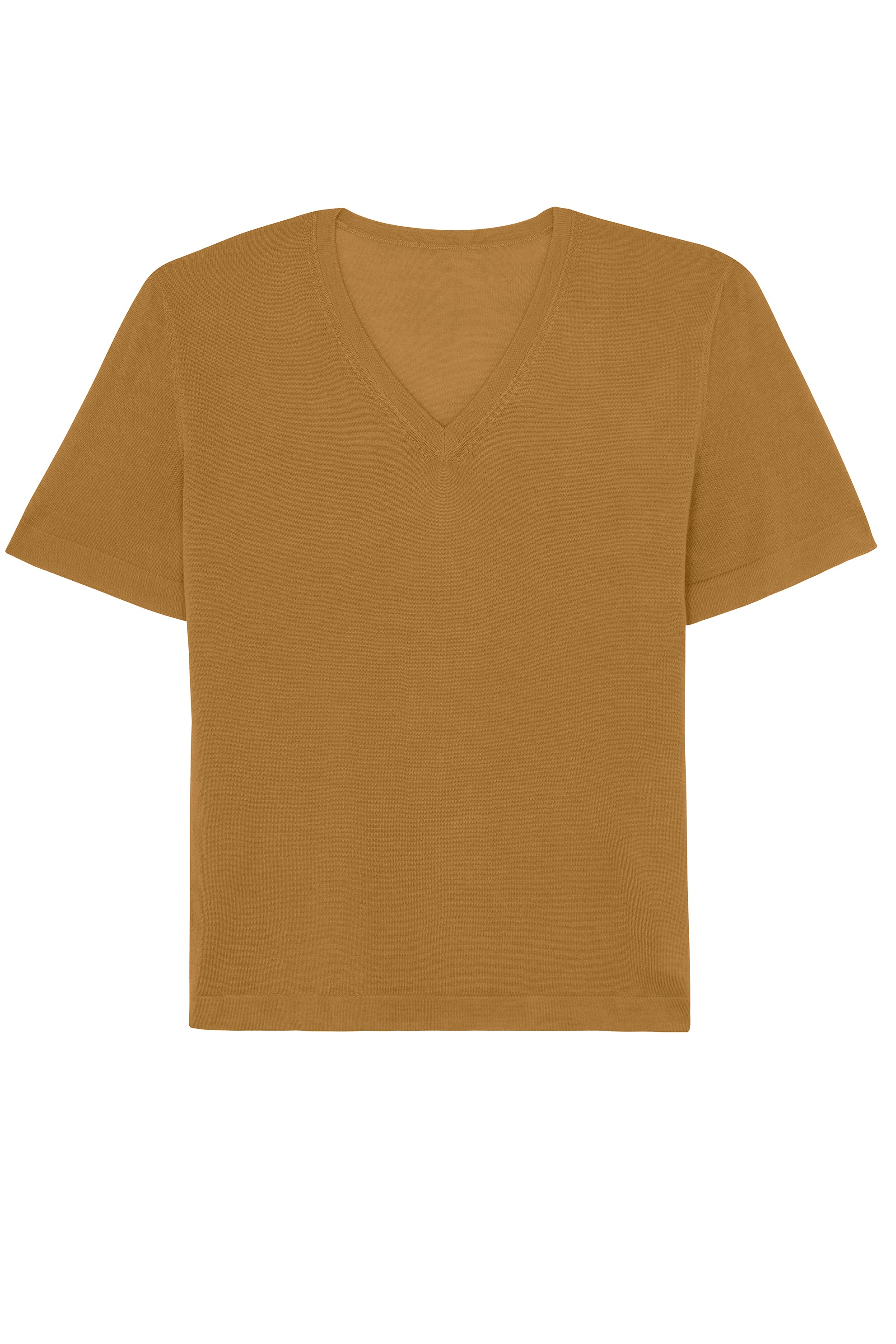bronze color cashmere tee shirt women - packshot | Magnus | Linnea Lund