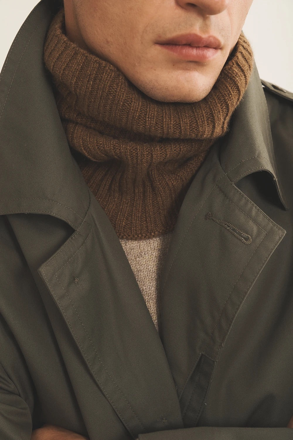 brown cashmere collar men | Maya | Linnea Lund