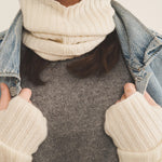 aqua blue cashmere collar women | Maya | Linnea Lund