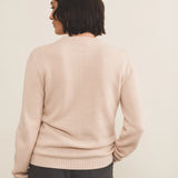 Light pink women cashmere sweater - back view | Mimmi | Linnea Lund