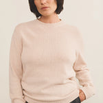 Light pink women cashmere sweater - front view | Mimmi | Linnea Lund