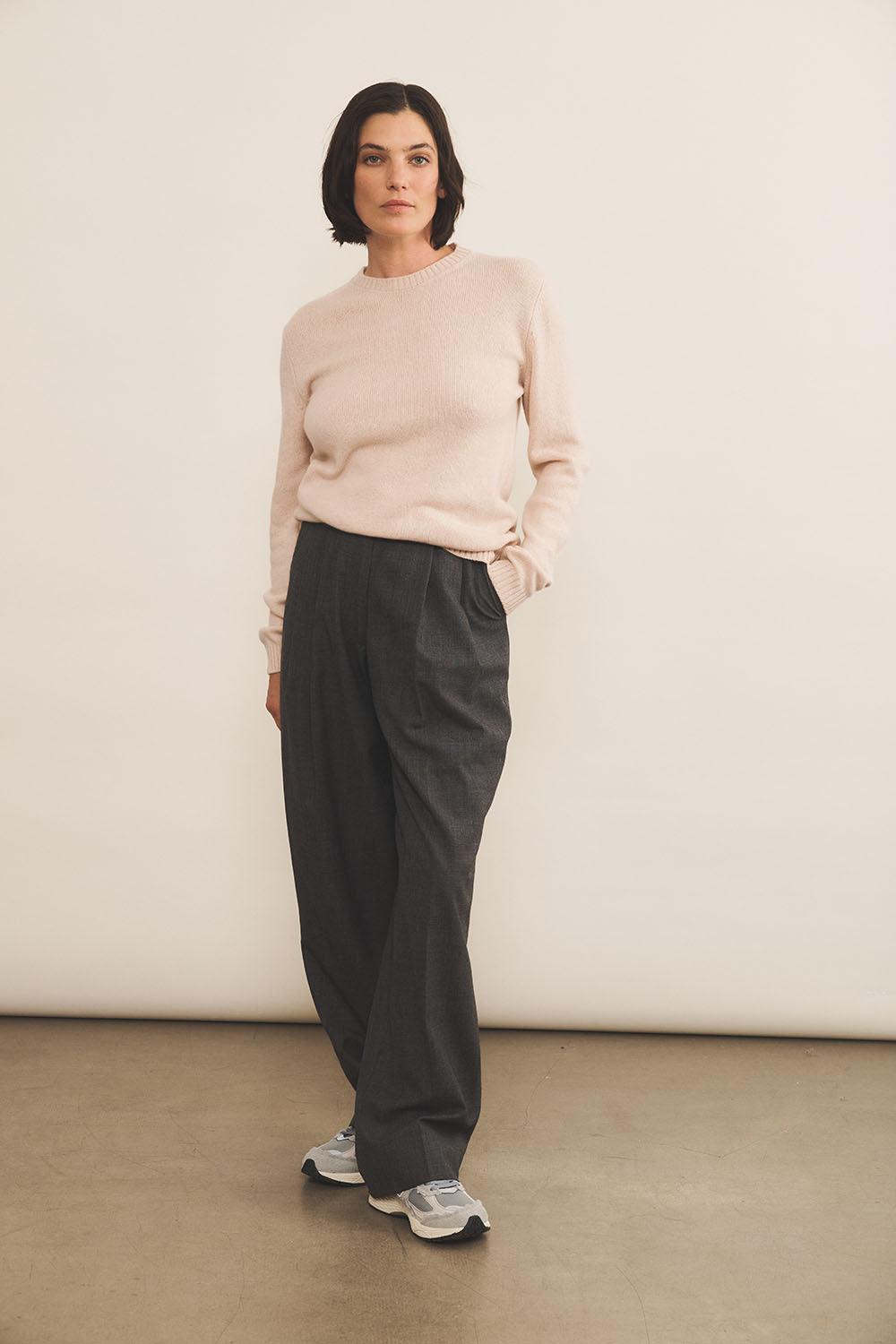 Light pink women cashmere sweater - look | Mimmi | Linnea Lund