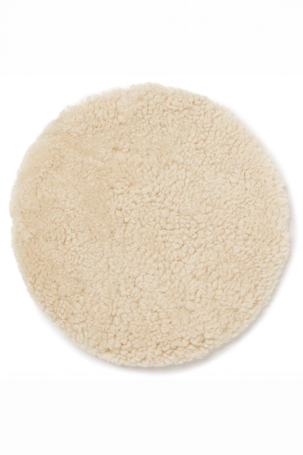 White Round Curly Sheepskin for chair | Linnea Lund