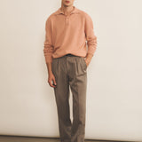 Salmon color cashmere polo sweater men - look | Ralph | Linnea Lund
