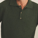 Dark green cashmere polo sweater men - focus | Ralph | Linnea Lund