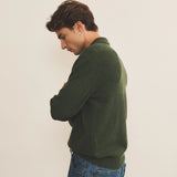 Dark green cashmere polo sweater men - side view | Ralph | Linnea Lund