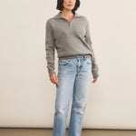 Grey cashmere polo sweater women - look | Ralph | Linnea Lund