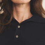 Navy blue cashmere polo sweater women - focus view | Ralph | Linnea Lund