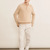 Light camel cashmere polo sweater men - look | Ralph | Linnea Lund