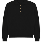 Black cashmere polo sweater - packshot | Ralph | Linnea Lund