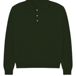 Dark green cashmere polo sweater men - packshot | Ralph | Linnea Lund