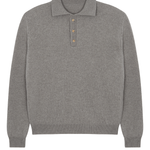 Grey cashmere polo sweater - packshot | Ralph | Linnea Lund