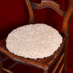 White Round Curly Sheepskin for chair | Linnea Lund 