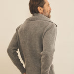 Grey men cashmere sweater - back view | Sam | Linnea Lund