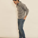 Grey men cashmere sweater - side view | Sam | Linnea Lund