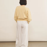 Light yellow cashmere sweater women - back view | Sarah | Linnea Lund