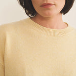 Light yellow cashmere sweater women - focus fabric | Sarah | Linnea Lund