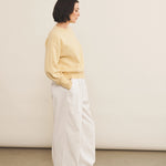Light yellow cashmere sweater women - side view | Sarah | Linnea Lund