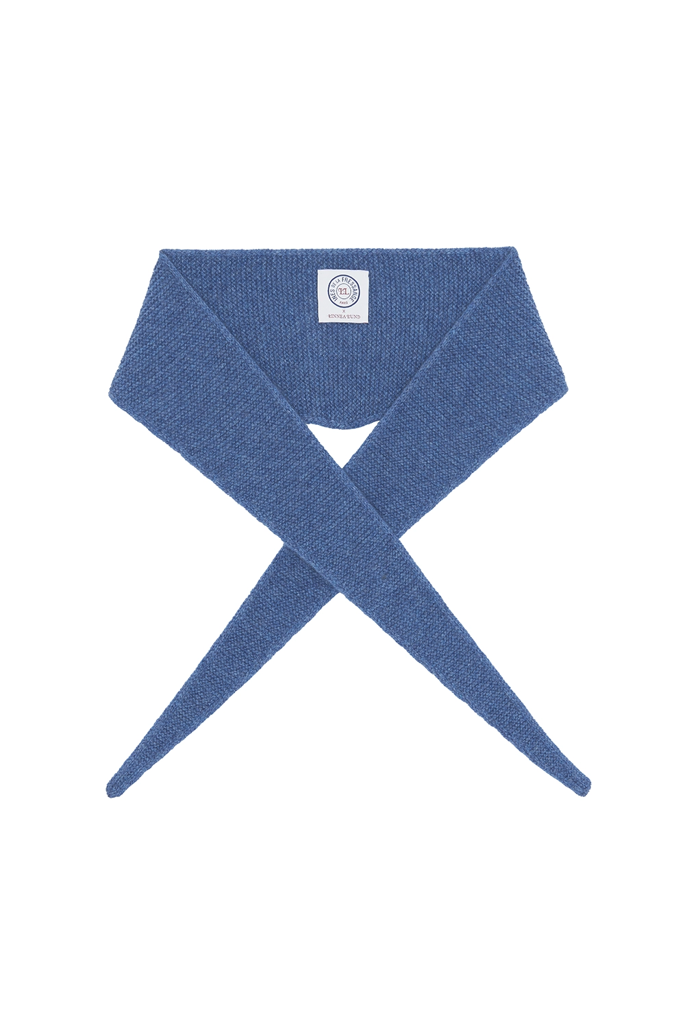 Blue cashmere sophie scarf bandana - packshot | Violette | Ines de la Fressange x Linnea Lund