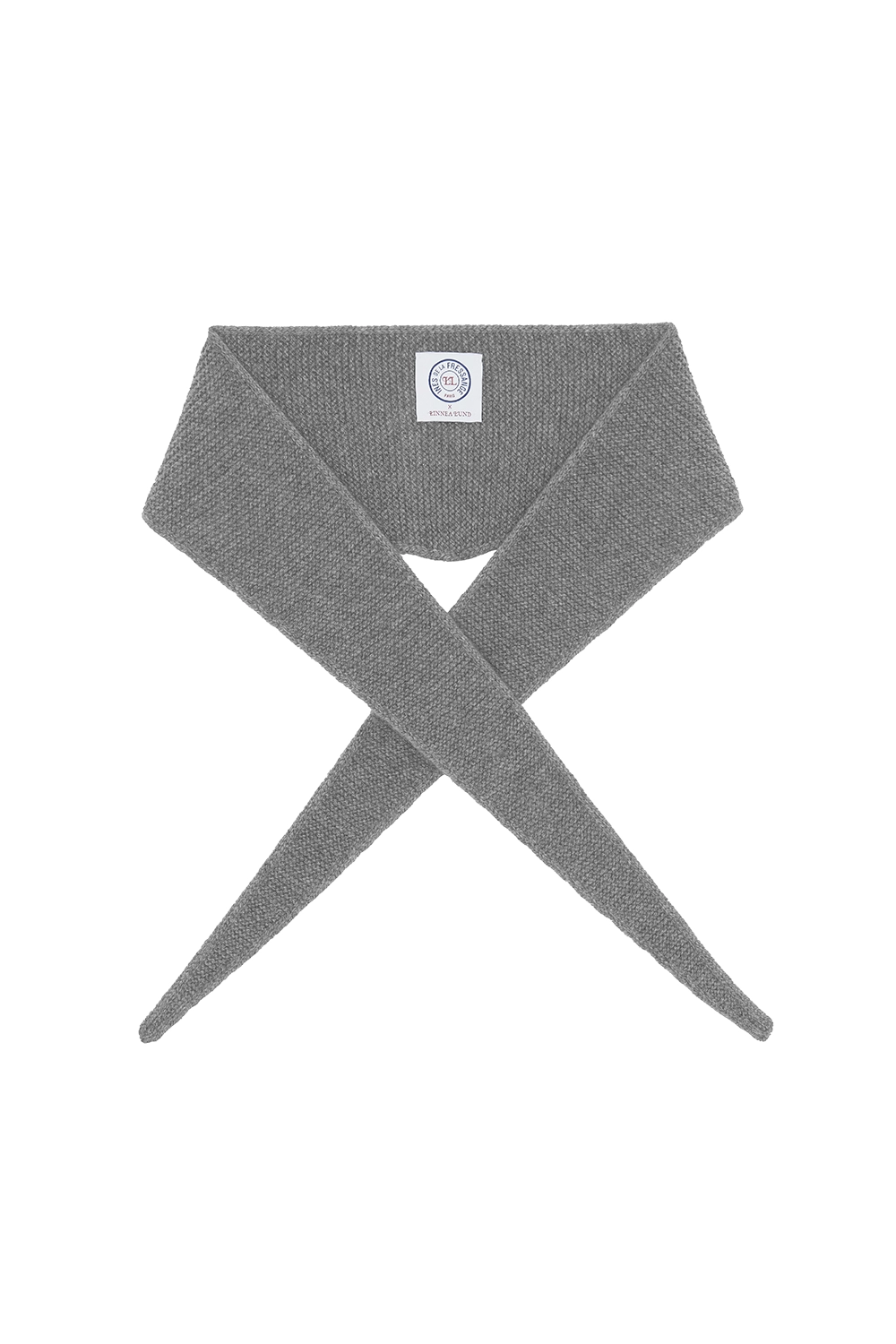 Grey cashmere sophie scarf bandana - packshot | Violette | Ines de la Fressange x Linnea Lund