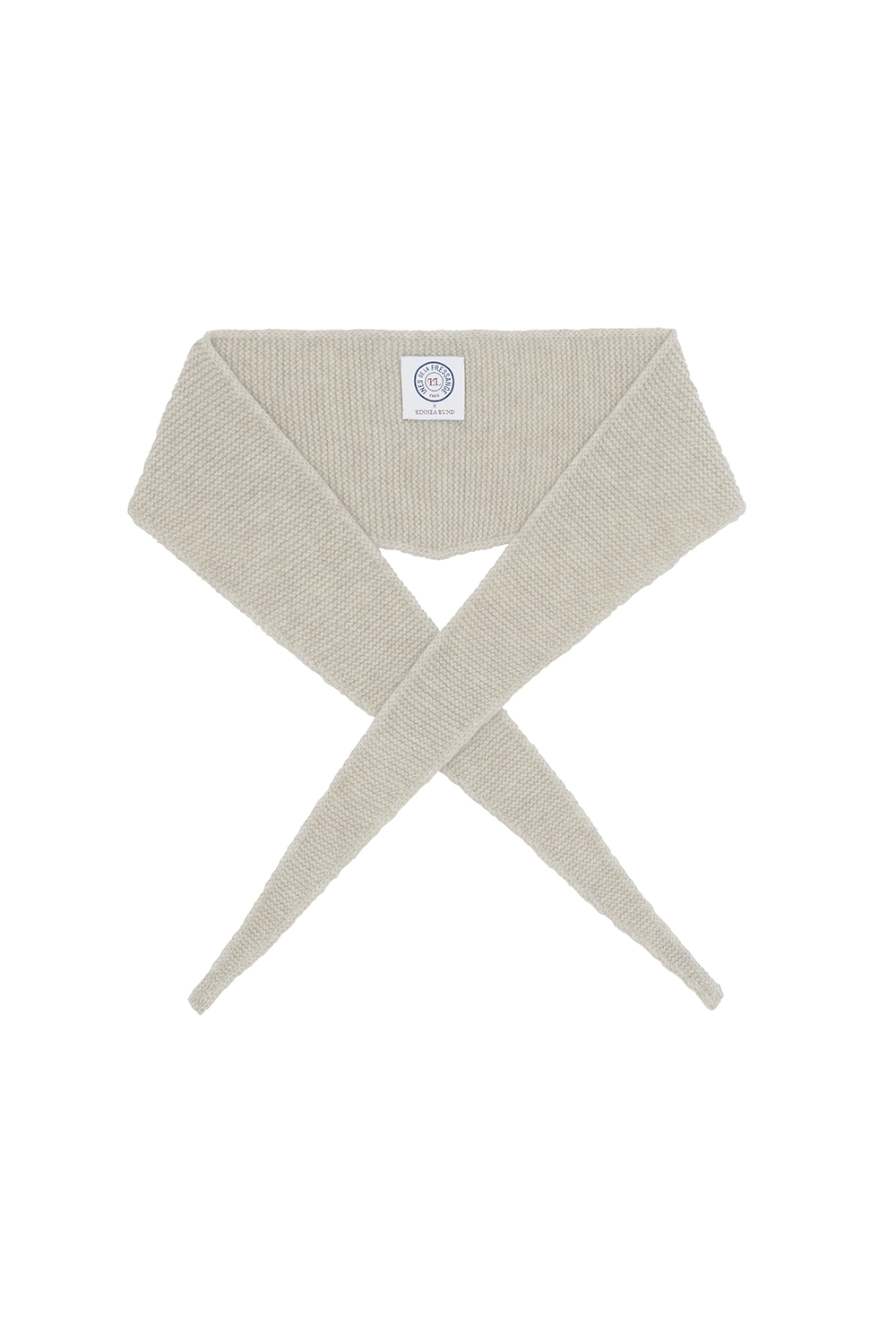 White cashmere sophie scarf bandana - packshot | Violette | Ines de la Fressange x Linnea Lund